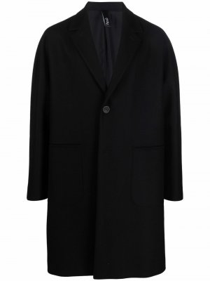 Однобортное пальто Hevo. Цвет: черный