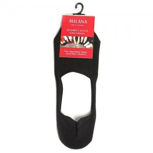 Носки укороченные женские MILANA 002-4-110 черные. Цвет: черный