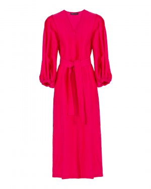 Платье+пояс ICONA BY KAOS. Цвет: розовый