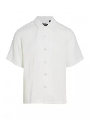 Текстурированная рубашка с короткими рукавами Rag & Bone, белый bone