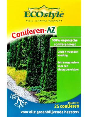 Натуральное органическое удобрение Coniferen-AZ для хвойных растений, 1кг на 10 кв. м ECOstyle. Цвет: желтый, зеленый
