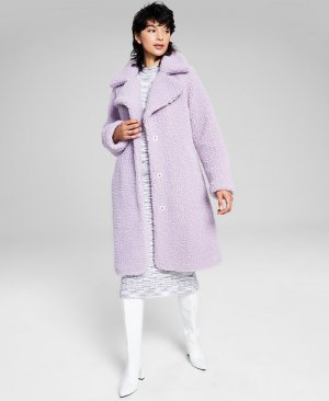 Женское плюшевое пальто с воротником-стойкой , фиолетовый BCBGeneration