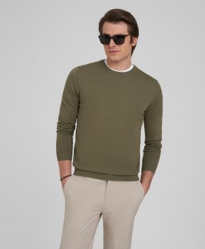 Пуловер KWL-0947 KHAKI HENDERSON. Цвет: зеленый