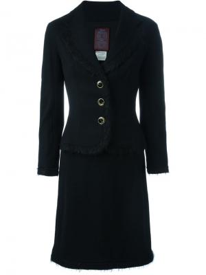 Пиджак и юбка с необработанными краями John Galliano Vintage. Цвет: чёрный