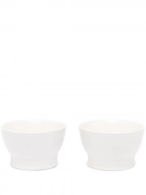 Набор из двух глубоких тарелок с логотипом Ann Deumelemeester X Serax. Цвет: белый