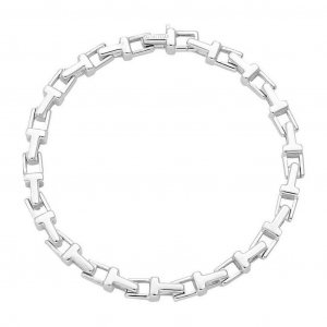 Женский браслет T с узкой цепочкой из стерлингового серебра 34888876 Tiffany