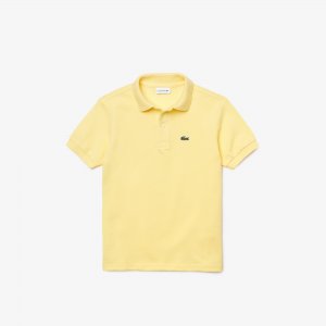 Поло Детская рубашка-поло Petit Pique Regular fit Lacoste. Цвет: жёлтый
