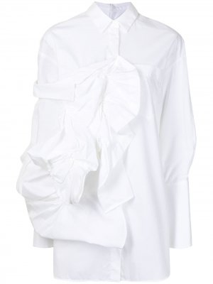 Рубашка со сборками Enföld. Цвет: белый
