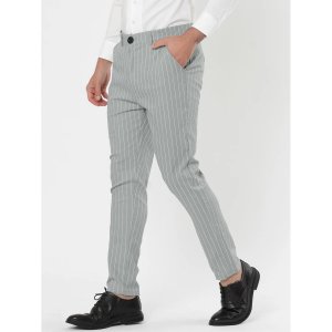 Мужские классические брюки в полоску, с плоской передней частью, деловые Lars Amadeus