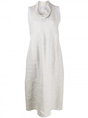 Платье А-силуэта с воротником-хомутом Malo. Цвет: серый