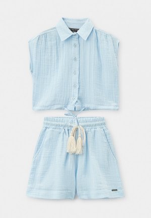 Блуза и шорты Locoloco All For Junior. Цвет: голубой