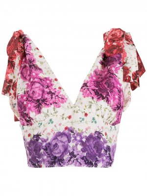 Укороченная блузка с цветочным принтом Cecilia Prado. Цвет: разноцветный