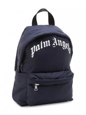 Детский рюкзак с изогнутым логотипом , белый Palm Angels