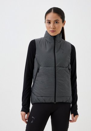 Жилет утепленный PUMA Seasons Primaloft Vest Black. Цвет: серый