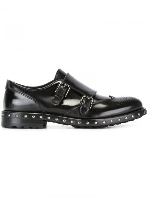 Туфли монки с ремешками Dolce & Gabbana. Цвет: черный