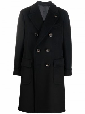 Двубортное пальто Gabriele Pasini. Цвет: черный