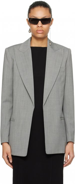Серый пиджак с остроконечными лацканами Helmut Lang