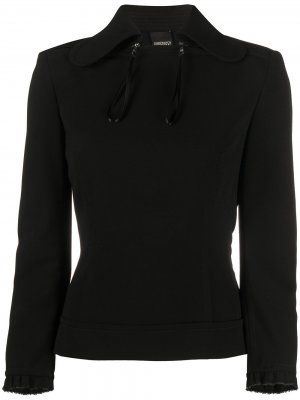 Блузка 1990-х годов с длинными рукавами и молнией Gianfranco Ferré Pre-Owned. Цвет: черный