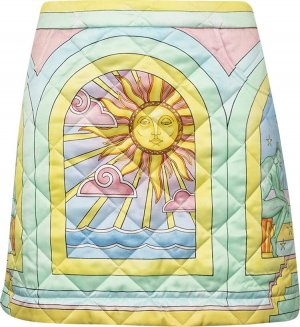 Юбка Quilted Curved Hem Mini Skirt 'Art Deco/Multicolor', разноцветный Casablanca