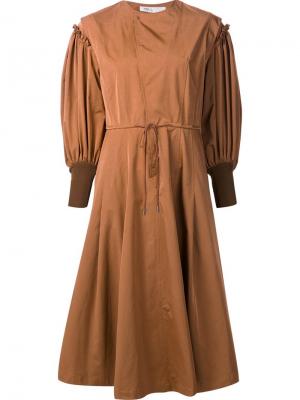 Drawstring waist dress Toga. Цвет: коричневый