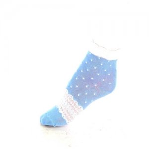 Носки детские Ажурный горох Красная ветка С766, Голубой, 14 (размер обуви 21-23). Цвет: голубой