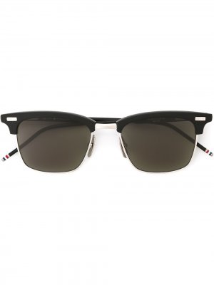 Солнцезащитные очки с квадратной оправой Thom Browne Eyewear. Цвет: черный