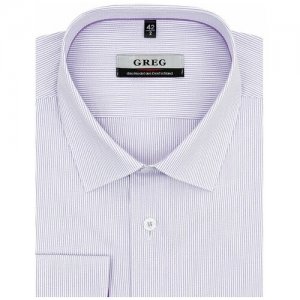 Рубашка , размер 174-184/38, сиреневый GREG. Цвет: фиолетовый