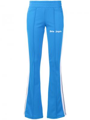 Спортивные брюки с полосками Palm Angels. Цвет: синий