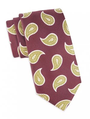Шелковый галстук с узором «пейсли» , цвет burgundy gold Charvet