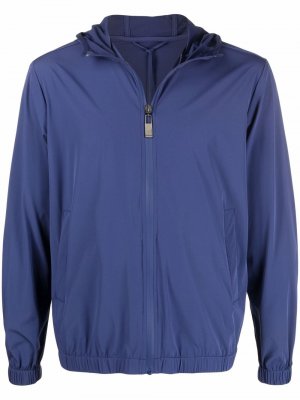 Hooded zip-up lightweight jacket Pal Zileri. Цвет: синий