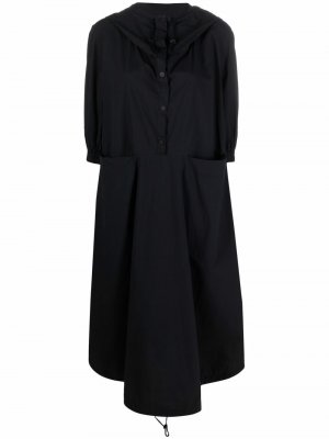 Платье Forager с капюшоном Toogood. Цвет: черный
