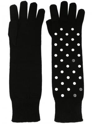 Перчатки с заклепками Nº21. Цвет: чёрный