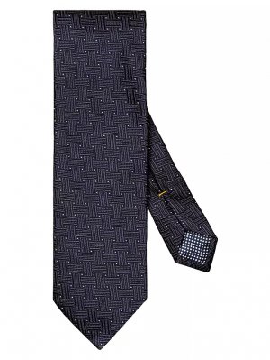 Шелковый галстук в горошек , синий Eton