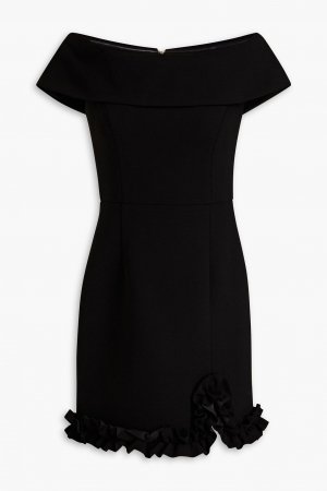 Платье мини Amina из крепа с оборками REBECCA VALLANCE, черный Vallance