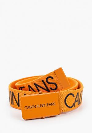 Ремень Calvin Klein Jeans. Цвет: оранжевый