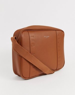 Светло-коричневый портфель с тисненым логотипом Tabla Ted Baker