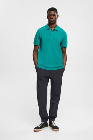 Базовая рубашка-поло из хлопкового пике , зеленый Esprit