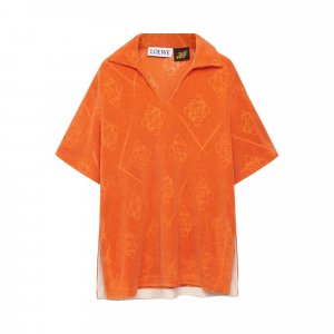 Жаккардовая рубашка-поло Anagram, цвет оранжевый Loewe
