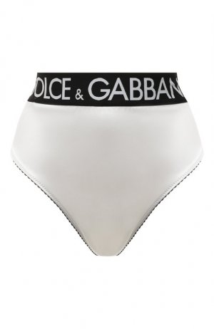 Трусы с завышенной талией Dolce & Gabbana. Цвет: белый