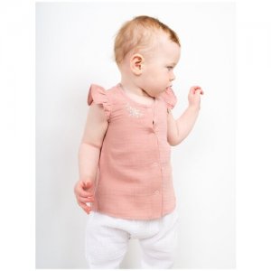 2021А-3 Рубашка для девочки 80, розовый LEO. Цвет: розовый/коралловый