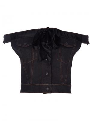 Джинсовая кофта на плечах Jean Paul Gaultier Vintage. Цвет: синий