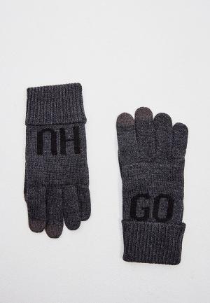 Перчатки Hugo. Цвет: серый