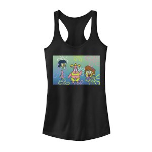 Майка с рисунком «Губка Боб Квадратные Штаны» для девочек «Ночной портрет» юниоров Nickelodeon