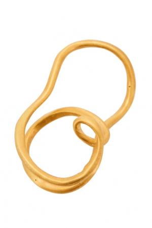 Позолоченное кольцо на два пальца Joid'art Barcelona. Цвет: золотой