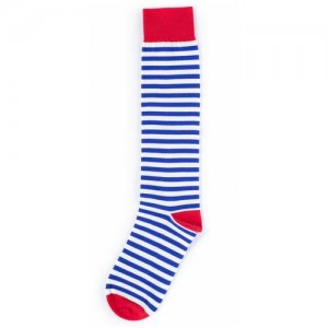 Гольфы в полоску High Knees Stripes - Red/Blue 42-46 Burning Heels. Цвет: синий