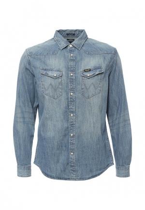 Рубашка джинсовая Wrangler. Цвет: синий
