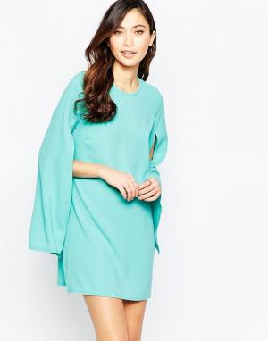 Платье-кейп Amika TFNC. Цвет: зеленый