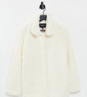 Кремовая плюшевая куртка -Белый Parisian Tall