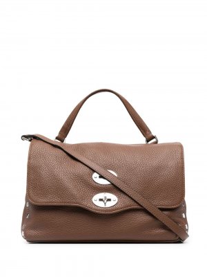 Декорированная сумка-сэтчел Zanellato. Цвет: коричневый
