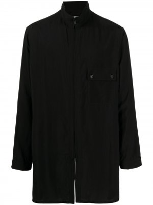 Рубашка на молнии с длинными рукавами Yohji Yamamoto. Цвет: черный